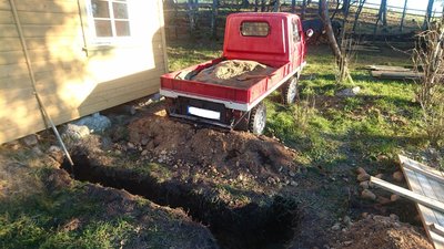 The Haflinger is like a wheelbarrow with a drivers cabin.